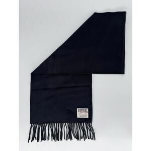 Cotiera 100% Cotton Scarf  Fringe Black Length 51 Inches - Width 11 Inches